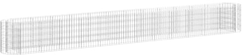 vidaXL Gabionen Hochbeet Steinkorb Pflanzkorb Gabionenkorb Pflanzkasten Pflanzkübel Pflanzbeet Garten Verzinktes Eisen 470x50x50 cm