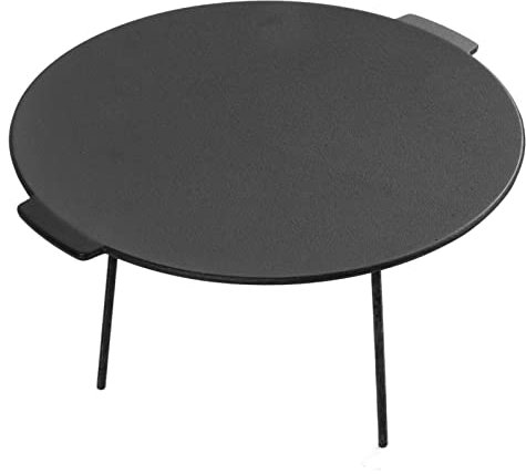 Otufan Sartén Para Parrilla Para Barbacoa, Plancha Redonda Para Barbacoa De Hierro Fundido, Duradera, Resistente Al Calor, Sin Humo, Para Acampar En Interiores Y Exteriores Y Fiestas De Barbacoa