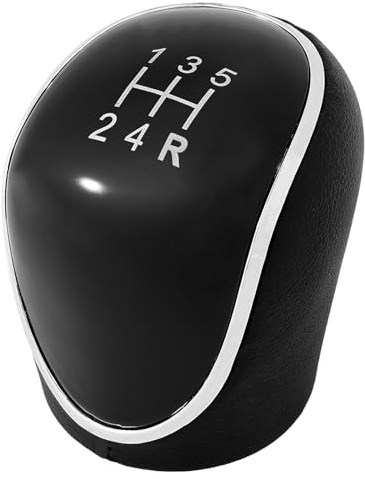 XUKEY Schaltknauf Manuell 5 Gang für Ford Focus Fiesta Mk2 Mk3 Mk4 C-Max S-Max Galaxy Kugo Mondeo S-Max Transit 6R Verbessert PU Leder Schwarz