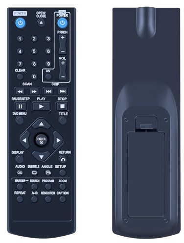 TCNOUMT Replacement COV33662806 Remote Control fit for LG Disc DVD Player DP132 DP132H DP520H DP522H DP527H DZ9500 DVX9500 DGK777 DGK778 DP540H DP542H DV351 DV381 DVX276 DVX692H
