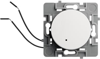 DEBFLEX - Casual Evo - Interrupteur Va et Vient - Interrupteur Mural Avec Voyant Lumineux - Installation Rapide - ABS - Installation Encastrée - Blanc - 76 x 76 x 34 mm