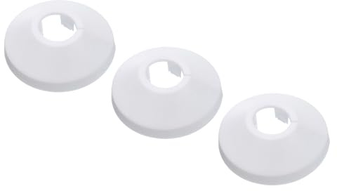 PATIKIL Cache Tuyau Radiateur, 3pcs Manchons de Tuyaux d'Eau en Plastique PP pour 0,63/16mm, Décoration Écussons Coffrage Rosace Tuyau Chauffage Plomberie Chaudière Poêle Mural, Blanc