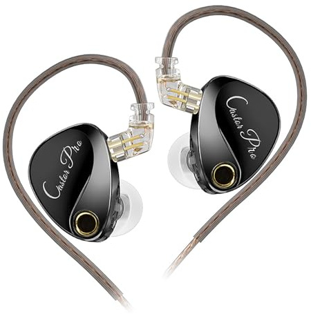 CCA KZ Castor Pro Tunable in Ear Monitor, HiFi Improved Bass in Ear Headphone, Dual-Dynamic Driver Gaming Earbuds, IEM Earphones with 2PIN-C Detachable Cable