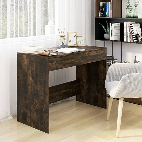 ShGaxin Schreibtisch Räuchereiche 101x50x76,5 cm Holzwerkstoff, Gaming Tisch, Computertisch, Computer Desk, Office Table, Bürotisch, Arbeitstisch, Nähtisch, Pc Tisch