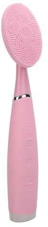 Elektrische Gesichtsreinigungsbürste aus Silikon, IPX6, Wasserfest, Hand-Gesichtsreiniger für Reisen, Geschäftsreisen (PINK)