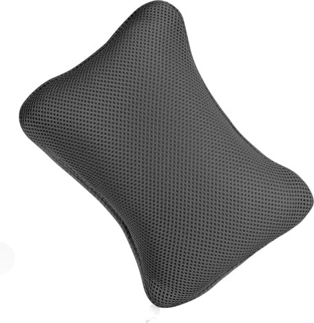 Quuylin Cuscino da Bagno,cuscino da bagno per la vasca da bagno,Cuscini per Vasca da Bagno Ergonomici,con 2 potenti ventose,per una presa salda,cuscino per un rilassamento ottimale del collo (Nero)