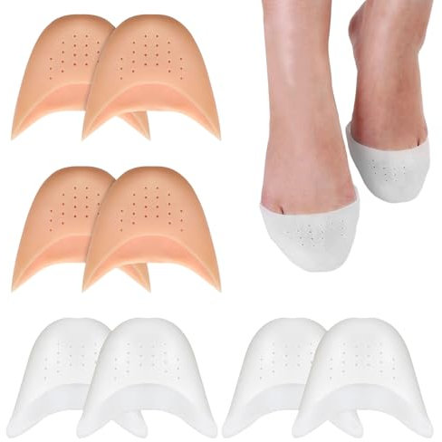 4 Pairs (8 Pack) Silicone Toe Protectors for Women,Silicone Toe Protectors for Shoes,Soft Gel Toe Protectors,Silicone Gel Toe Caps for Pointe Shoes,Toe Covers with Breathable Hole for Ballet,High Heel
