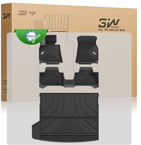 3W Fußmatten mit Metallpedal & Kofferraumwanne für BMW X3 G45 2025 2026 | TPE Thorex™ Allwetter, 3D Maßgeschneiderte Passform, Hundefreundlich Auto Zubehör, Wasserdicht & Kratzfest, Antirutsch