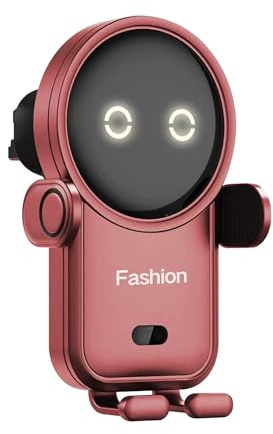 Cell phone holder wireless car charger,15W Auto Clamping Phone holders for your car fit for iPhone 16 15 14 13 12 Mini Pro Max 11 XR, Samsung Galaxy S24 Ultra S23 S22 S21+ Note 20 (Red)
