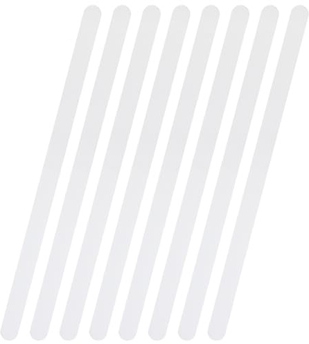 Jecdfs Uppsättning med 8 halkfria remsor för duschar och badkar, transparent, självhäftande, halkskydd R10, säkerhetsremsor 2 cm x 38 cm – för badrum och trappor