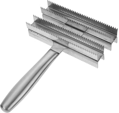 Abaodam Pferdehaarbürste Aus Edelstahl Metallbürste Für Pferde Und Rinderpflege Nutztier Reinigungsgerät in Großem Format Für Pferdemassage Und Fellpflege