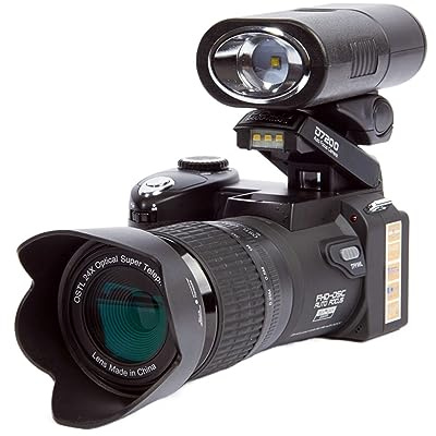 ZGJIAJU 24X Optical Zoom DSLR Camera For Photography Auto Focus 33MP Three Lens 1080P HD Digital Video Camcorder Outdoor(No SD Card,With Flashlight)