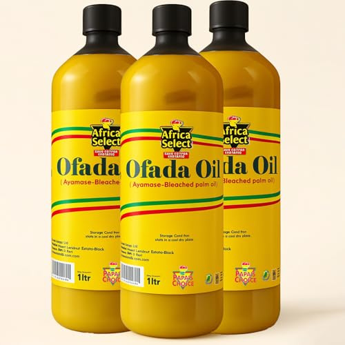 Africa Select Papa's Choice Ofada Oil 3 Litres | Ayamase - Bleached Palm Oil | Authentic Nigerian Cooking Oil