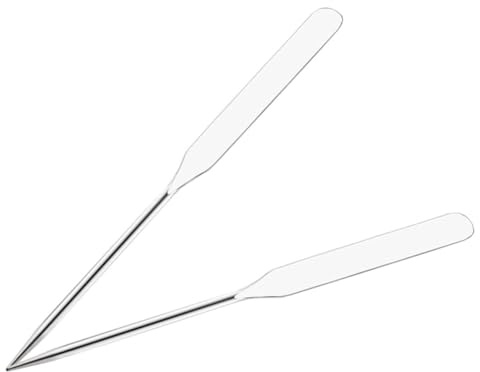 OATIPHO 2 Stück Make Up Mischstäbe aus Edelstahl 304 Kosmetikspatel für Foundation und Nagellack Profi Rührstab für Make Up und Nagelstudio Hygienisch Langlebig