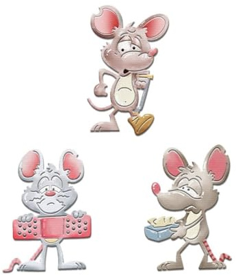 Cheese and Mouse Die Cut Templates Christmas Metal Embossing Templates Cutting Dies for DIY Card Scrapbook Scrapbooking Photo Album Decoration