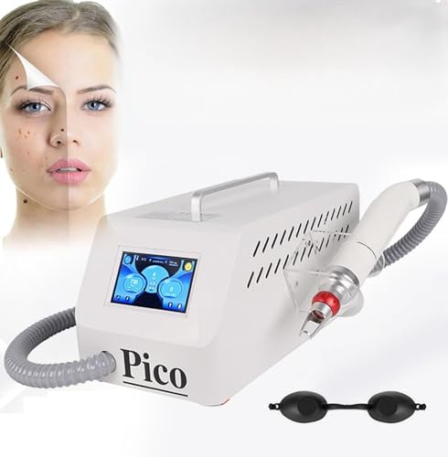 5-i-1 lasermaskin för tatueringsborttagning, professionell enhet med 532nm/1064nm sonder för pigmentering och fräknar, 4,3 tum pekskärm, inget vatten för salonger och kliniker