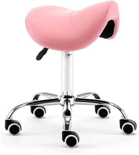 Tabouret de selle ergonomique avec base pivotante et réglable en hauteur pour salon, tatouage, massage et professionnels dentaires