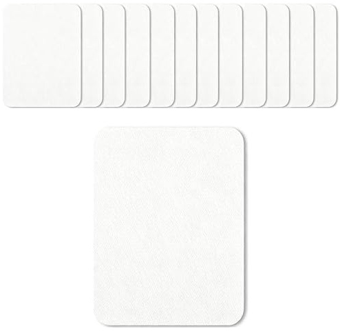 Vaniika Weißer Reparatur-Flicken zum Aufbügeln, 12,5 x 9,5 cm, Baumwolle, zum Aufbügeln für Kleidung, Innen- und Außenbereich, Stoff-Flicken, Reparatur-Set für Hosen, Kleider, Hemden, Mäntel