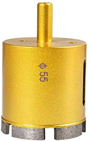 KATUR 55mm Dia Diamond Hole Saw Diamond Core Drill Bit, Masonry Hole Saw Porcelain Tile Hole Cutter for Marble, Glass, Slate, Ceramic, Granite, Quartz Gemstone