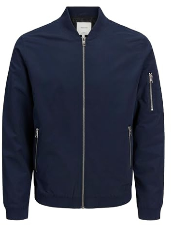 JACK & JONES herr bomberjacka Jjerush Bomber Noos, marinblå blazer, M