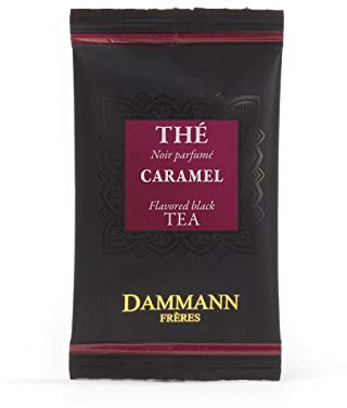 Dammann Caramel - Thé noir aux notes intenses de caramel et chocolat, 24 sachets cristal - Dammann Frères