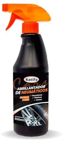 Katifa Limpiador abrillantador de neumáticos, plásticos y Gomas de Exterior. Limpia, hidrata y restaura. 500ml.