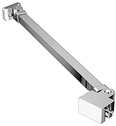 50 cm Ersatz Stabilisator Winkel flexibel einstellbar Wandmontage für Glasstärken 6-8 mm für Duschabtrennung Badewanne Duschkabine- Chom-Optik