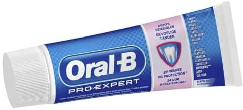 Oral-B Pasta De Dientes Pro-Expert Sensibilidad Y Blanqueamiento, Pack Ahorro 2x75 ml, Dentífrico Antiplaca, Apto Para Dientes Sensibles, Sabor A Menta Eucalipto