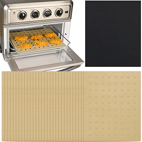 WMKGG 100 PCS Unbleached Air Fryer Parchment Paper Liners, 11 x 9 inch | Perforated Rectangular Air Fryer Toaster Oven Disposable Liners for Cuisinart, Ninja Foodi, Breville, Gowise, Black Decker