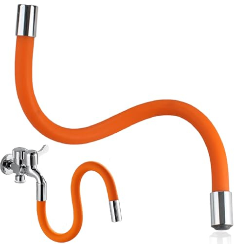 Universeller Schäumender Verlängerungsschlauch Wasserhahnschlauch Universelles Wasserhahn Verlängerungsrohr Spritzwassergeschützte Verlängerung für Wasserhahn mit Anschluss (30cm)