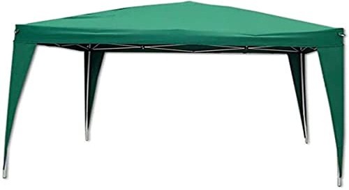 Gazebo Pieghevole Giardino 3X3 Automatico RICHIUDIBILE Fisarmonica Stand Fiera Mercato Mare in Acciaio (SENZA TELI LATERALI, VERDE)