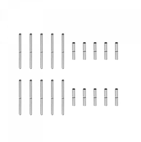 sourcing map 10pcs Watch Strap Tubes Pins 1.1mm Tube Dia 13mm Pin Length Stainless Steel Connecting Shaft for Watch Band Repairing Replacement
