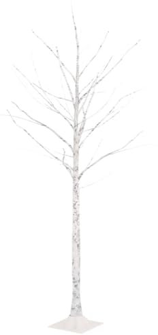 vidaXL LED Birke Warmweiß 96 LEDs Beleuchtet Birkenbaum Lichterbaum Leuchtbaum Weihnachtsdeko Beleuchtung Dekobaum Kunstbaum 180cm