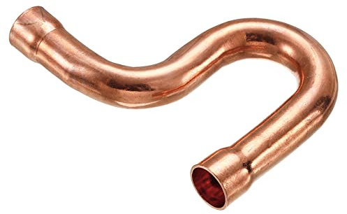sourcing map Copper P-Trap Pressure Pipe Fitting Welding Tubing Sweat Ends Plumbing Supply 12.7mm(1/2) OD for HVAC Air Conditioning Refrigeration