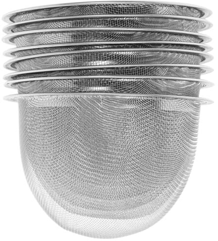 DOITOOL Filtre à Infuser Pour Passoire à Théière: 8 Pièces De Rechange En Acier Inoxydable Filet De Vidange Pour Théière En Vrac Réutilisable Passoire à Thé En Vrac - Infuseur à Thé Filtre Theiere