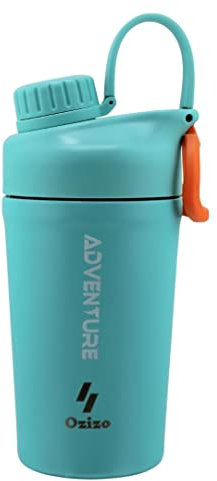 Ozizo Protein Mixing Cup for Protein Mixes, 20 Ounces Stainless Steel Protein Shaker Bottle, Insulated, Leak Proof, Odor Resistant, Small Cute Gym Mixer for Men, Women, Boys, Girls, Hot & Cold Drinks