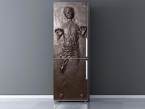 Oedim, Vinile per frigorifero di Han Solo in carbonite, vinile di prima qualità, 185 x 70 cm, adesivo resistente e di facile applicazione, adesivi per frigorifero economici ed eleganti, vinile per