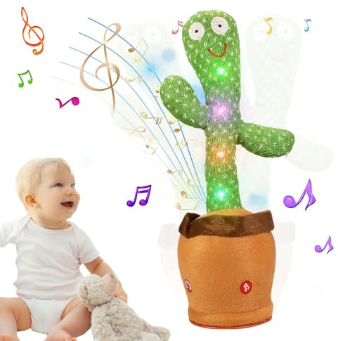 TLYYUKP Talking Cactus Toy,Dancing Cactus,Baby Toy Repeat What You Say,Electronic Interactive Musical Toys Singing and Talking,Baby Encourage Speechs Toys Age 3+