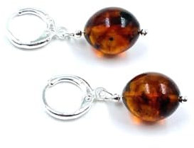 Bernstein Ohrringe Silber | Bernsteinschmuck | Natürlich Bernstein Ohrringe