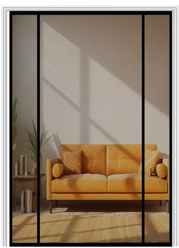 Fly Screen, Insect Protection, 120x270cm Window Roller Blind, Insect Protection Roller Blind, no Drilling Required, Easy to Install with Adhesive, Black