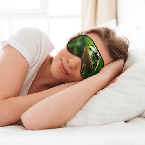 Weiche Augenmaske mit Frosch und Regendruck, Schlafmaske, Schlafmaske für Frauen, Männer, Schlafen, Reisen