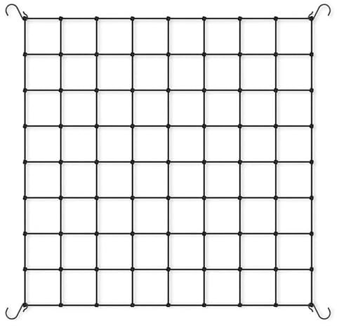 Lohill Scrog Pflanzennetz 60 * 60cm für Kletterpflanzen, Gurken, Gewächshaus - Elastisches Spalier Netz Mit 4 Haken