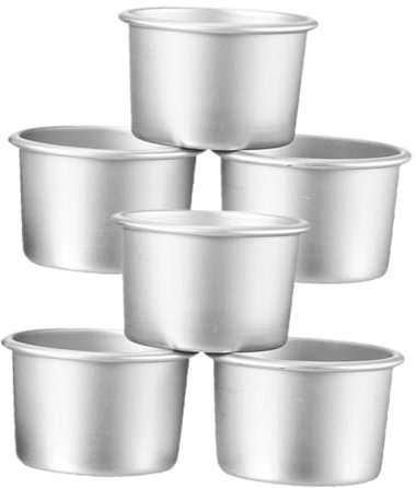 PAMINGONO Backwerkzeuge 6 Stück Kuchenformen Aus Aluminiumlegierung Runde Kuchenformen Abnehmbarer Boden Antihaftbeschichtet Für Einfaches Entformen