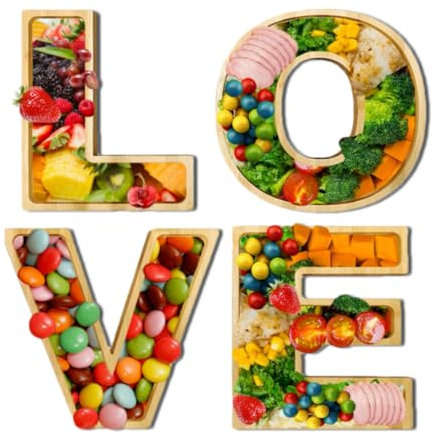 Tissting Plateau Charcuterie Bois, Grand Plateau Décoratif en Bois de Qualité 30cm pour Servir Aliments, Fruits et Fromage, Idéal pour Mariages et Événements