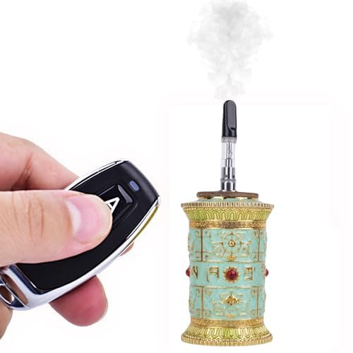 Yiduomile Mini Machine à Fumée pour Photographie Scènes Appareil Portable Effet de Brouillard en Métal avec Télécommande Parfait pour Magie, Cosplay, Effets Spéciaux (Métal Vert)