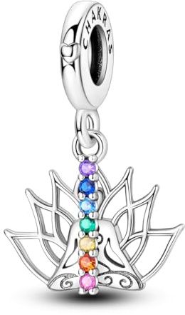 LNQOBU Ciondolo in Argento 925 per Bracciali,Bead Charm da donna,Ccompatibile con i Braccialetti Pandora e collana per le Donne