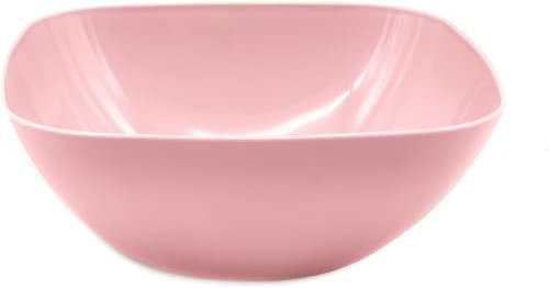 CABLEPELADO Cuenco de plastico cuadrado para comida Bol 4.8 Litros (Rosa)