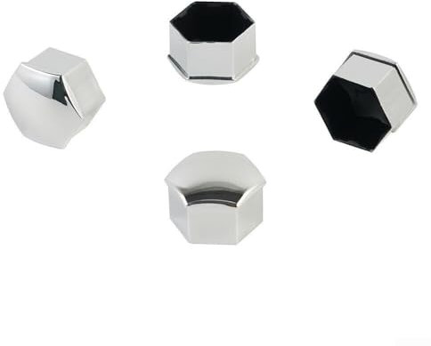 For Tesla Compatible Wheel Lug Nut Cap Covers Set of 20 Silver Plated for Models 3 and S