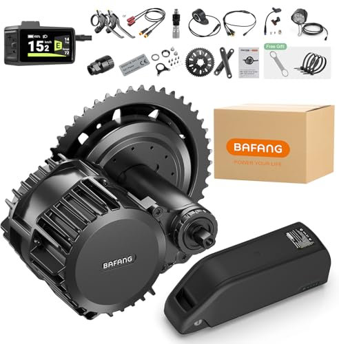 BAFANG 1000W Ebike Conversion Kit BBS03 52V HD Mid Drive Motor DPC080 LCD Display and 52V 20Ah Downtube Battery Electric Bike Conversion Kit for BB68-73mm MTB Mountain Bike