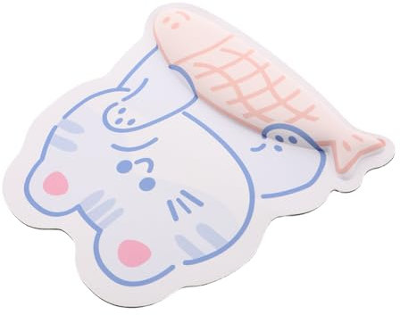 KONTONTY Cute Cat Mouse Pad with Wrist Rest, Milk Fiber Anti-skid Desk Mat